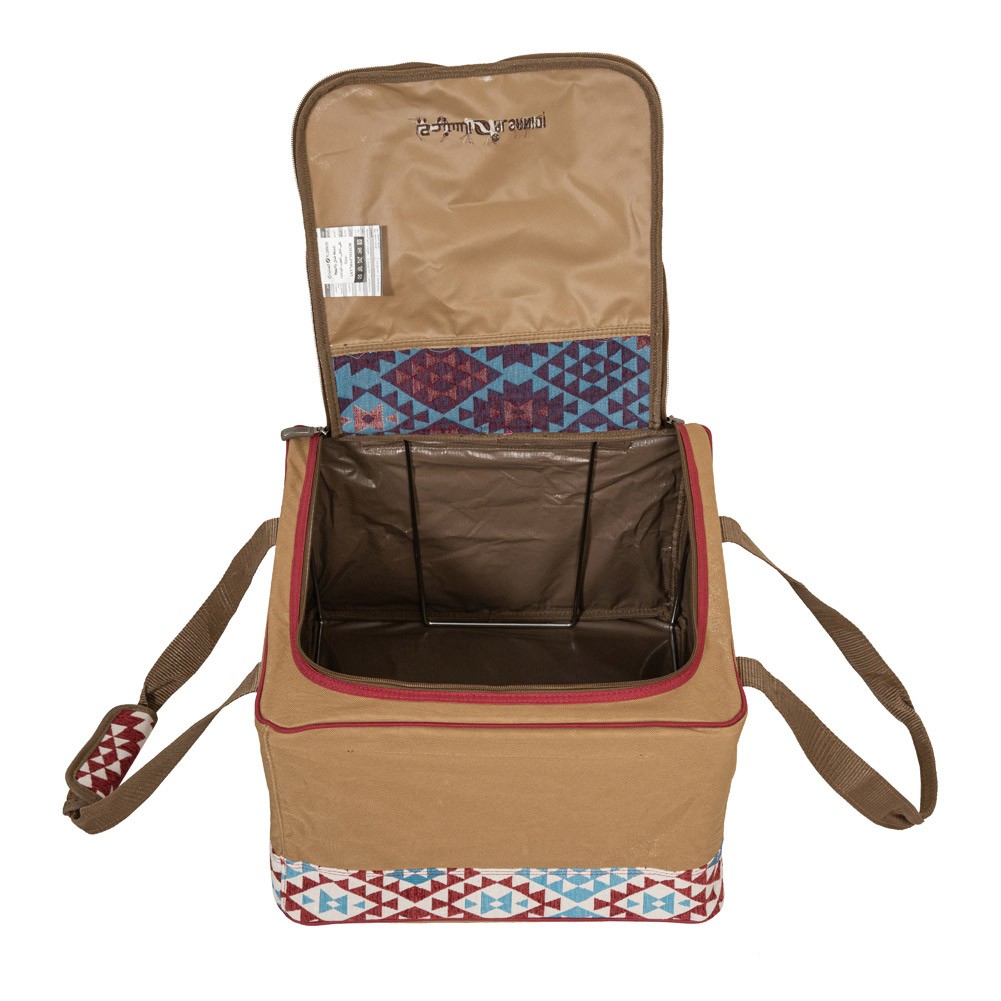 ALSANIDI, Khota Alarab Tea and coffee bag for trips, Camping bag, Kaki, Size 35*35*22 Cm