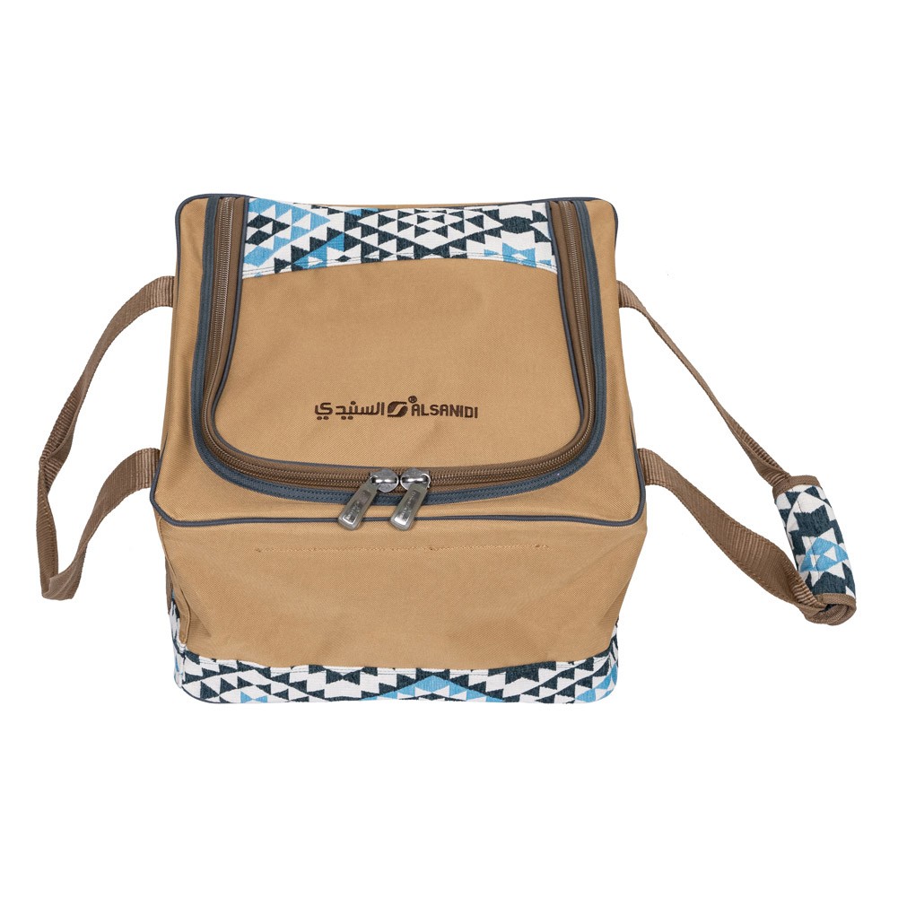 ALSANIDI, Khota Alarab Tea and coffee bag for trips, Camping bag, Kaki, Size 35*35*22 Cm