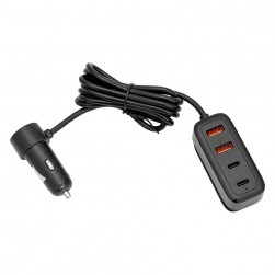 DPT, Car charger, Fast charger, Black, capacity 70 Watt