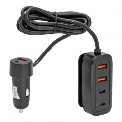 DPT, Car charger, Fast charger, Black, capacity 70 Watt