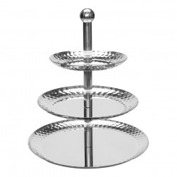 ALSANIDI, Stainless Steel Date and Sweets Serving Plate, Silver, Size 27 21.8 16.5 Cm