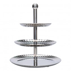 ALSANIDI, Stainless Steel Date and Sweets Serving Plate, Silver, Size 27 21.8 16.5 Cm