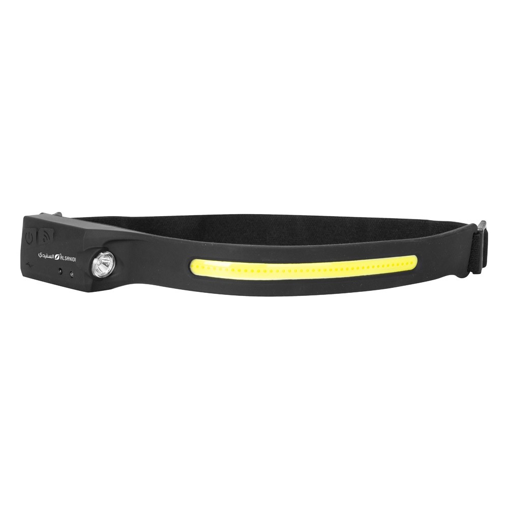 ALSANIDI, LED Headlamp for Camping, Handheld Flashlight, Black, 350 لومين