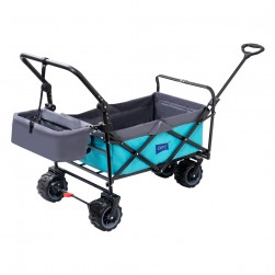 DPT, Garden Cart and Wheelbarrow, Foldable Utility Cart, Turquoise, Size 118*63*67 Cm