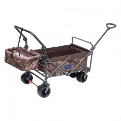 DPT, Garden Cart and Wheelbarrow, Foldable Utility Cart, Olive, Size 118*63*67 Cm