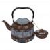 السنيدي، ابريق شاي غضار نقش تراثي، ابريق تراثي، كوفي، سعة 1.7 لتر