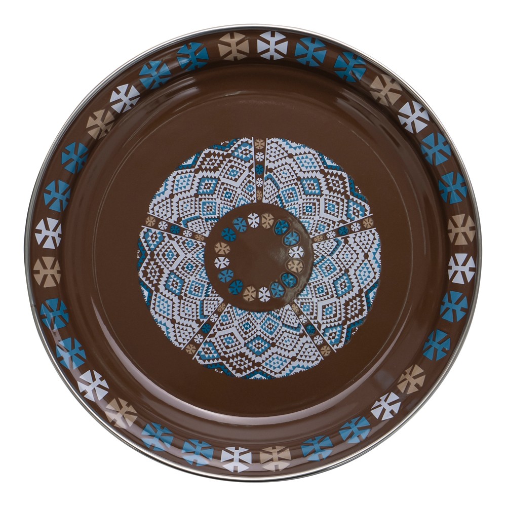 ALSANIDI, Traditional Engraved Dust Tray, Traditional Plate, Coffee Brown, Size 20 Cm