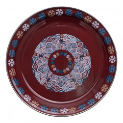 ALSANIDI, Traditional Engraved Dust Tray, Traditional Plate, Agate , Size 20 Cm