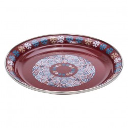 ALSANIDI, Traditional Engraved Dust Tray, Traditional Plate, Agate , Size 20 Cm