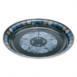 ALSANIDI, Traditional Engraved Dust Tray, Traditional Plate, Cadet Blue, Size 30 Cm