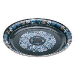 ALSANIDI, Traditional Engraved Dust Tray, Traditional Plate, Cadet Blue, Size 39 Cm