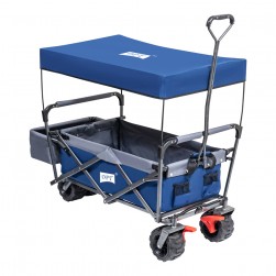 DPT, Garden Cart and Wheelbarrow, Foldable Utility Cart, Blue, Size 120*60*99 Cm