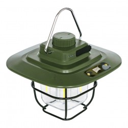 DPT, Camping lantern, Portable lamp for trips, Green, capacity 380 Lumens