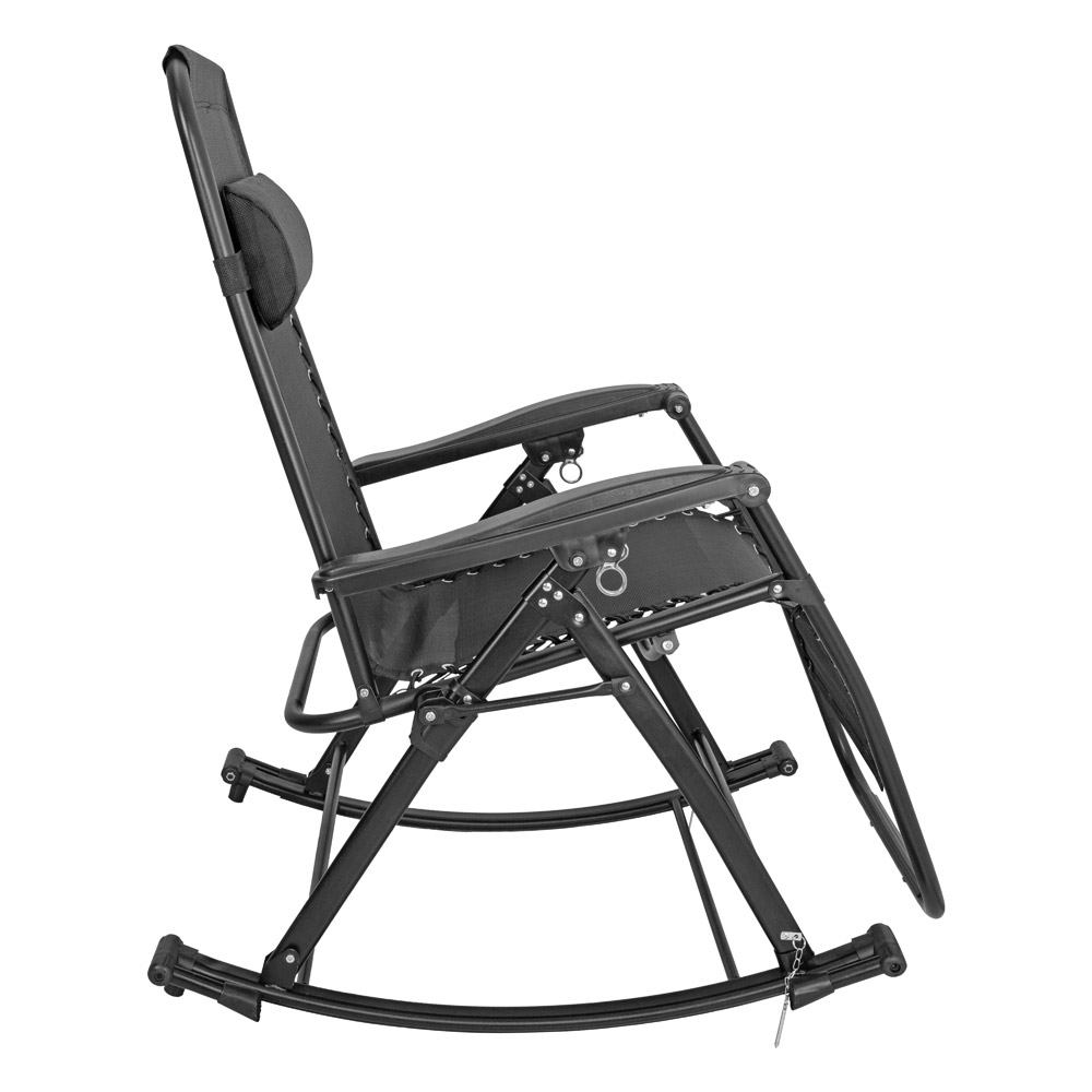 ALSANIDI, Fodable Trips Chair, Trips Chair, Black, Size112*67*76Cm