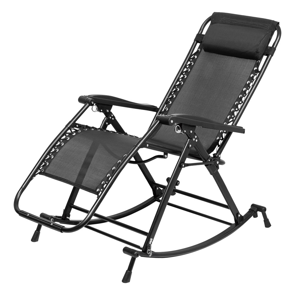 ALSANIDI, Fodable Trips Chair, Trips Chair, Black, Size112*67*76Cm