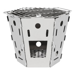 ALSANIDI, Charcoal stove, Charcoal burner, Silver, Size 10*15 Cm