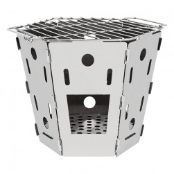 ALSANIDI, Charcoal stove, Charcoal burner, Silver, Size 10*15 Cm