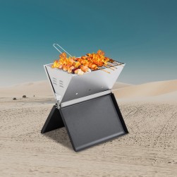 DPT, Portable grill, Outdoor grill, Black*Silver, Size36*30*39.5 Cm