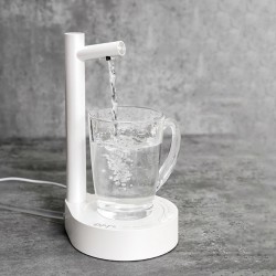 DPT, Glass Pump Water Dispenser, White, Size 137*120*225 Cm