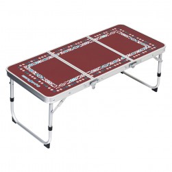 ALSANIDI, Foldable Aluminum Table, Foldable Table for Outdoor and Home Gardens, Agate , Size 90*40*33.5 Cm