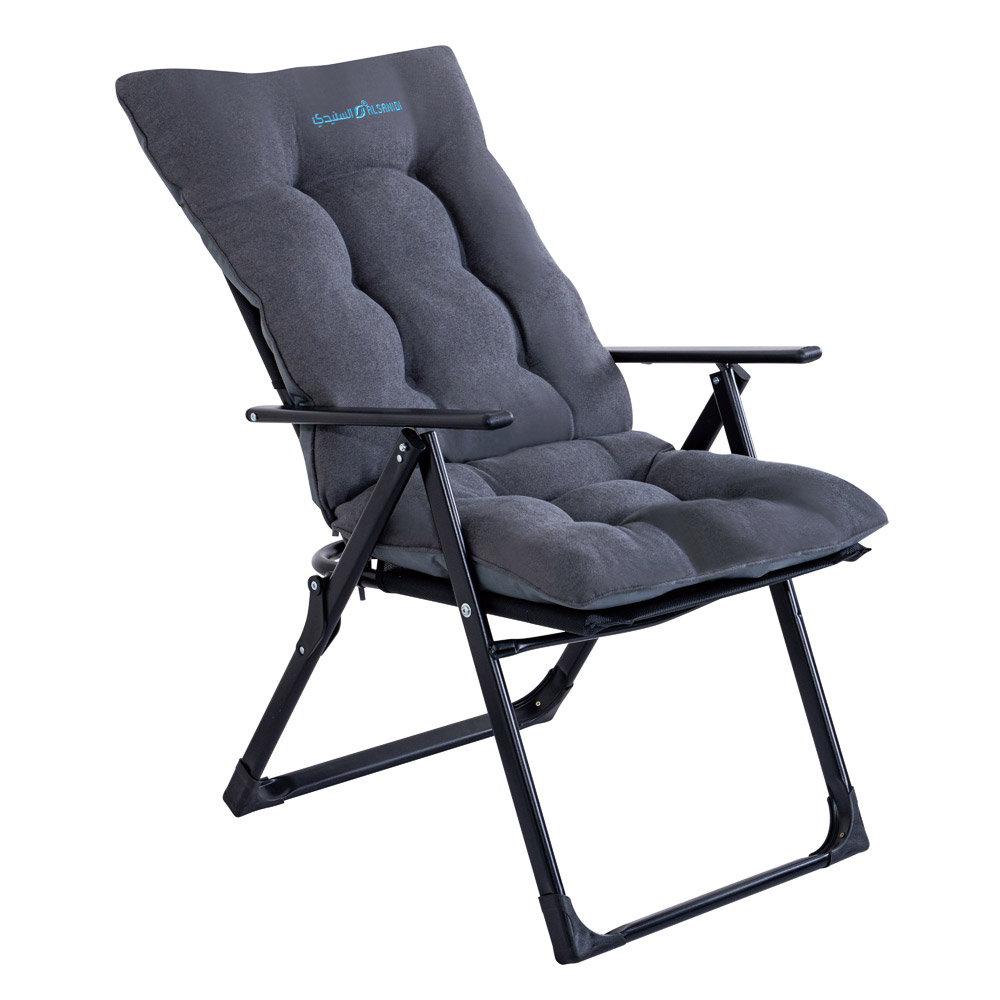 ALSANIDI, Foldable Camping Chair, Trips Chair, Gray, Size102*62*67 Cm