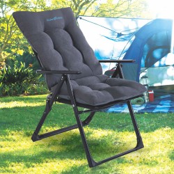 ALSANIDI, Foldable Camping Chair, Trips Chair, Gray, Size102*62*67 Cm