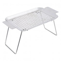 ALSANIDI, Galvanized iron utensiL drying table, Drying Rack, Silver, Size 33.5*18.5*15.3 Cm