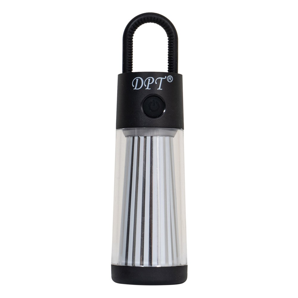 DPT, Portable camping flashlight, USB flashlight, White, Size 3.8*3.8*13.5 Cm