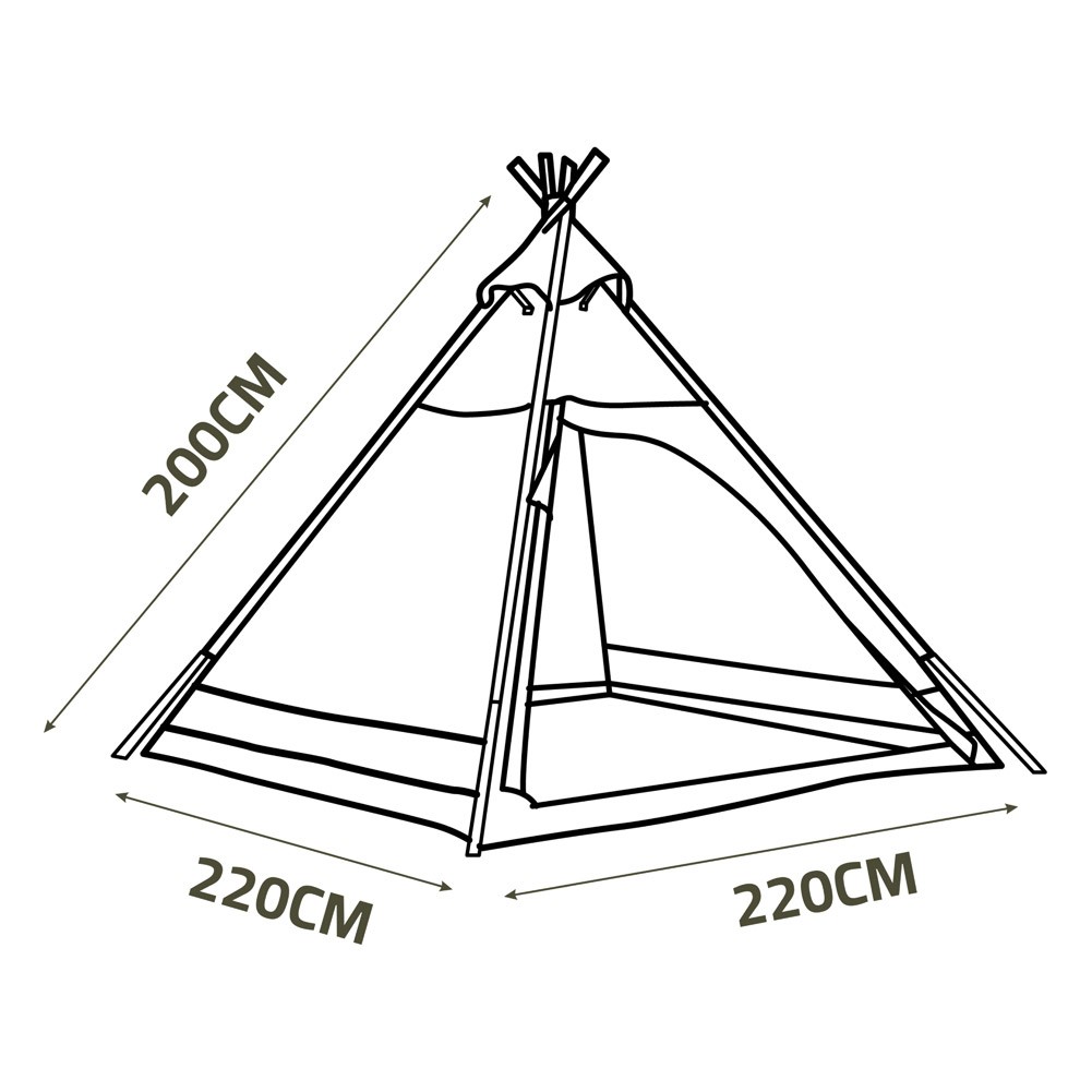 دي بي تي، خيمة نزل هرمية، كاكي، مقاس220*220*200 سم
