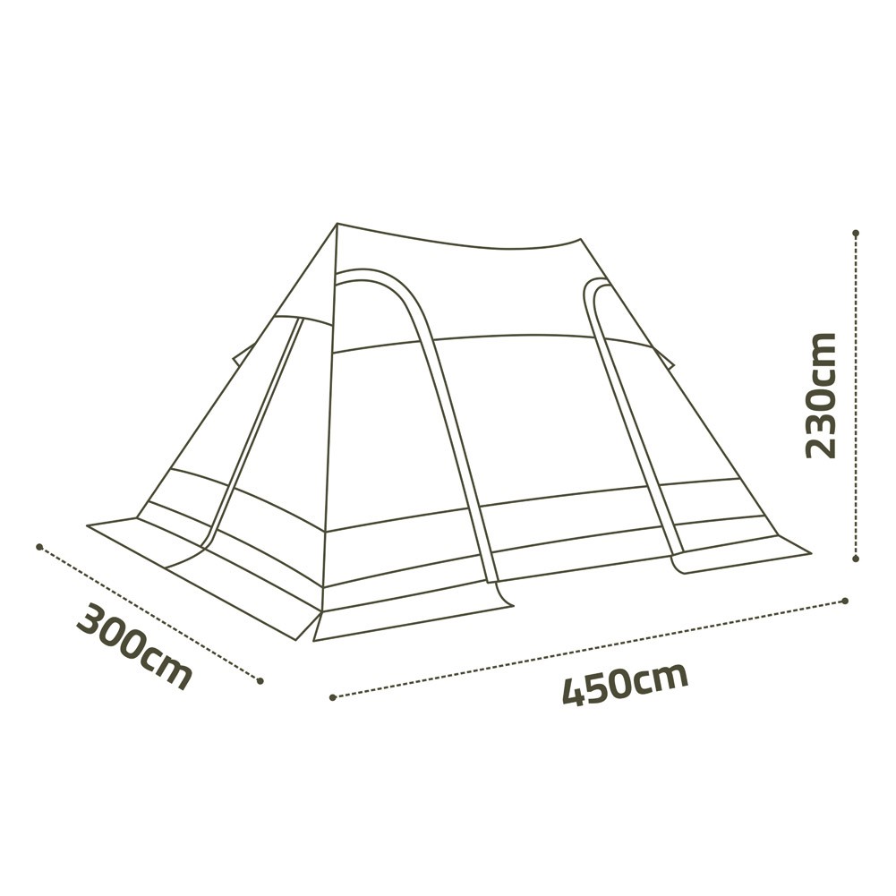 دي بي تي، خيمة رحلات البر، كاكي، مقاس450*300*230 سم