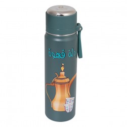 ALSANIDI, Hot and cold Stainless steel Thermos for tea and coffee, Tea and coffee Thermos for trips, Green, capacity 550 ml