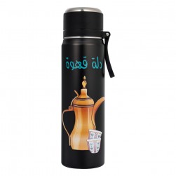 ALSANIDI, Hot and cold Stainless steel Thermos for tea and coffee, Tea and coffee Thermos for trips, Black, capacity 550 ml