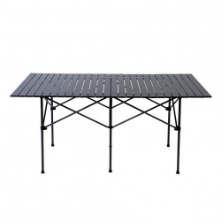 ALSANIDI, Portable Foldable Aluminum Table, Black, Size54*80*70 Cm