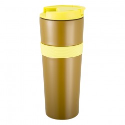 ALSANIDI, Stainless steel tea and coffee mug, Coffee cup for trips and travel, Green, capacity 500 ml