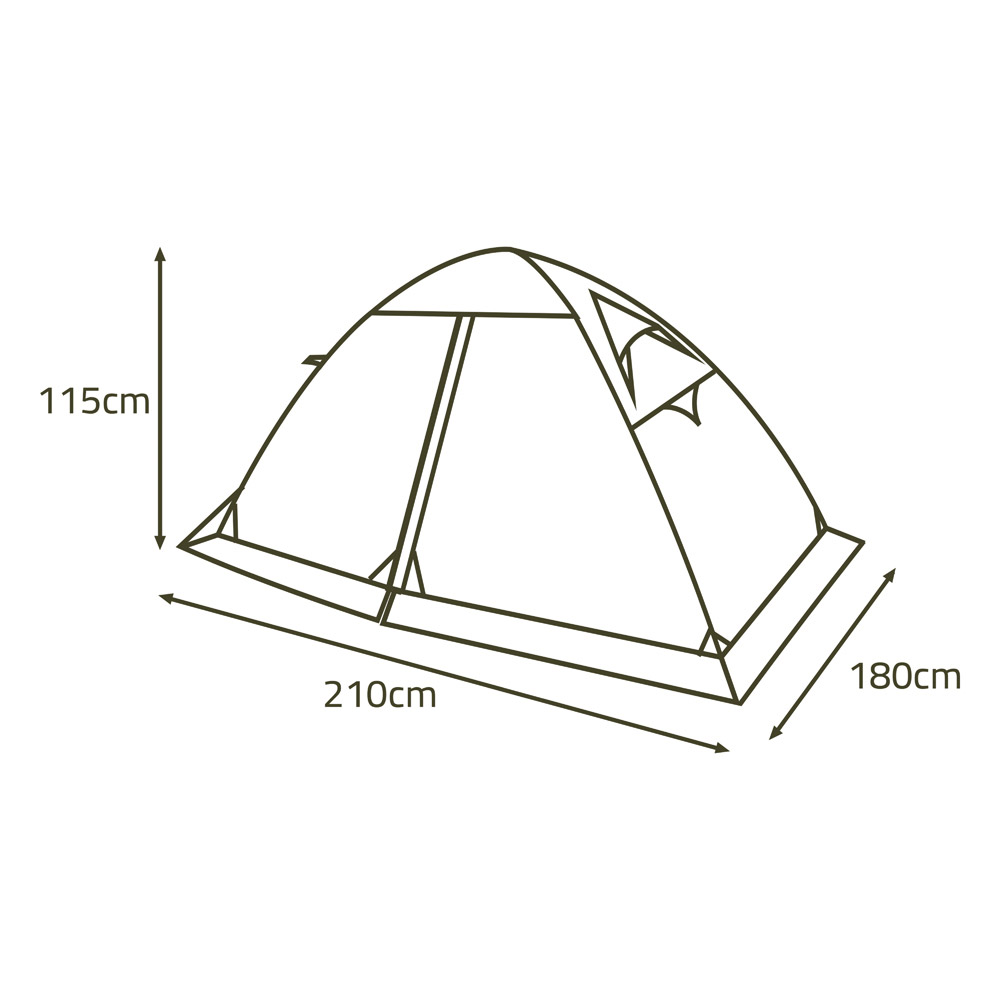 DPT, Camping Tent, White, Size 210*180*115 Cm