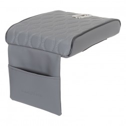 ALSANIDI, Leather car headrest, Gray, Size 32*20*5 Cm