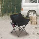 ALSANIDI, Foldable travel chair, Camping Chair, Black, Size63*50*65Cm