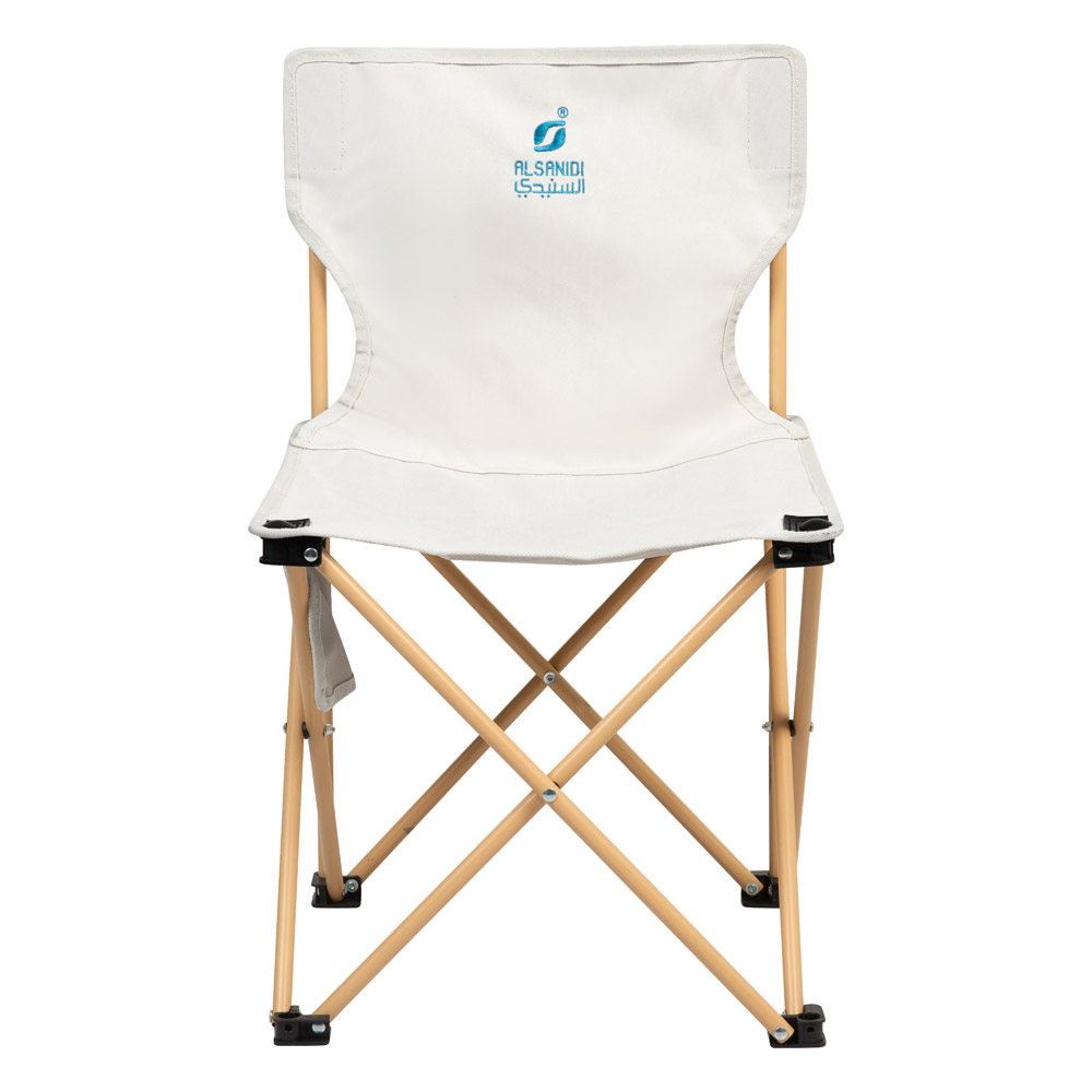 ALSANIDI, Foldable travel chair, Camping Chair, White, Size40*40*65Cm