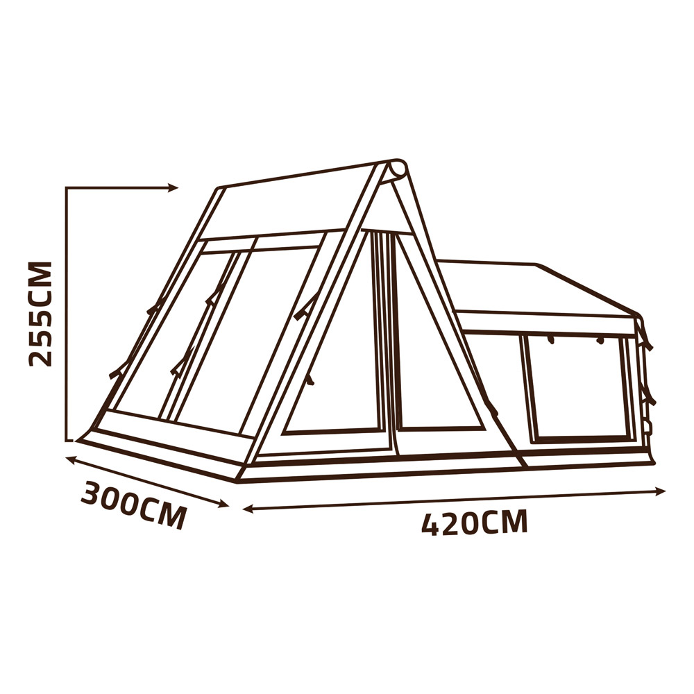 DPT, Air Cotton Tent for Trips, Inflatable Tent, Size420*300*255 Cm