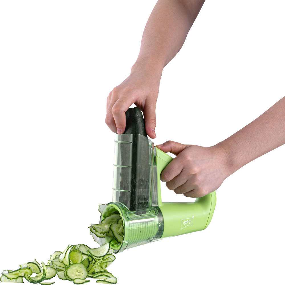 DPT, Vegetable and fruit slicer, multi-use slicer, Green, Size 18*7.5*17.5 Cm