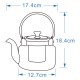 ALSANIDI, Glass teapot, Teapot with strainer, Transparent , capacity 800 ml