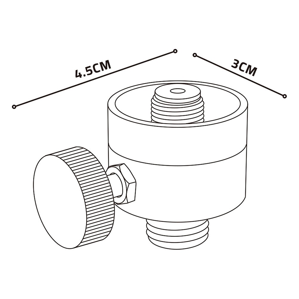 ALSANIDI, Gas stove adapter, Dafur adapter, Gold, Size L:4.5*H:3 Cm