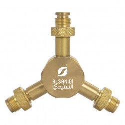 ALSANIDI, Gas stove adapter, Dafur adapter, Gold, Size L:7.7*W:6.8*H:3.2 Cm