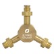 ALSANIDI, Gas stove adapter, Dafur adapter, Gold, Size L:7.7*W:6.8*H:3.2 Cm