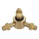 ALSANIDI, Gas stove adapter, Dafur adapter, Gold, Size L:7.7*W:6.8*H:3.2 Cm