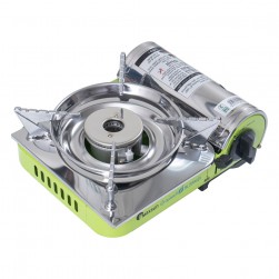 Maxsun, Portable Gas Stove for Travel and Camping, Outdoor Cooking Gas Stove, Green, Size24.5*20.4*10Cm