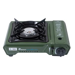 Maxsun, Portable Gas Stove for Travel and Camping, Outdoor Cooking Gas Stove, Green, Size 37.2*28.6*12.5 Cm