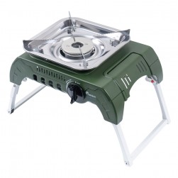 Maxsun, Portable Gas Stove for Travel and Camping, Outdoor Cooking Gas Stove, Black*Green, Size30.5*22.6*12Cm