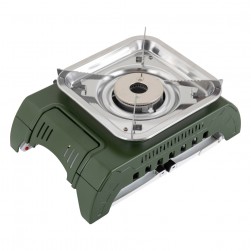 Maxsun, Portable Gas Stove for Travel and Camping, Outdoor Cooking Gas Stove, Black*Green, Size30.5*22.6*12Cm