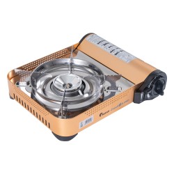 Maxsun, Portable Gas Stove for Travel and Camping, Outdoor Cooking Gas Stove, Coppery, Size 33*38.9*9.1 Cm